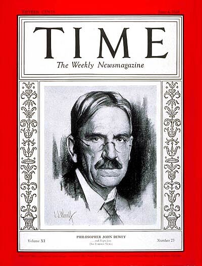 John Dewey on the cover of Time Magazine, June 4, 1928